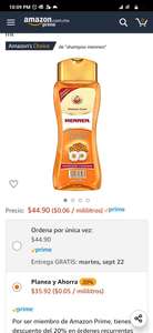 Amazon: Shampoo menen manzanilla 700 ml