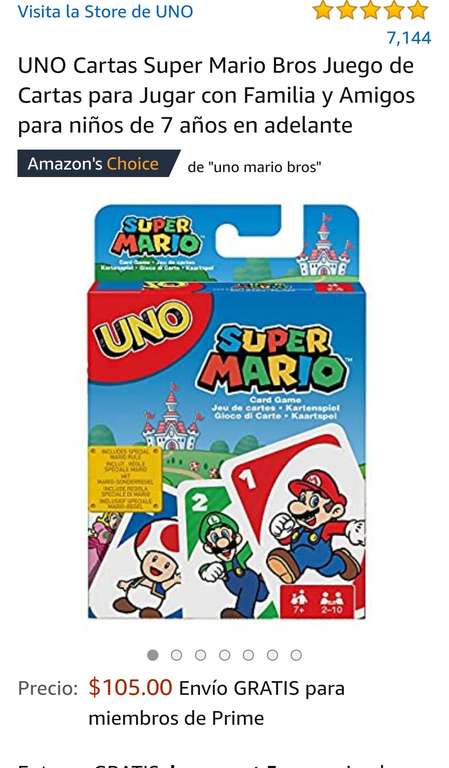 Amazon: UNO Super Mario