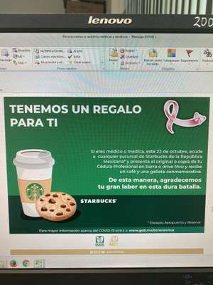 Starbucks: café y galleta conmemorativa gratis Si eres médico o médica este 23 de octubre