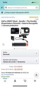 Amazon: GoPro HERO7 Black - Bundle + The Handler (Empuñadura Flotante) + Batería Recargable + Carcasa protectora