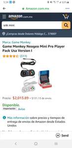Amazon: Consola Neo geo mini con 2 controles