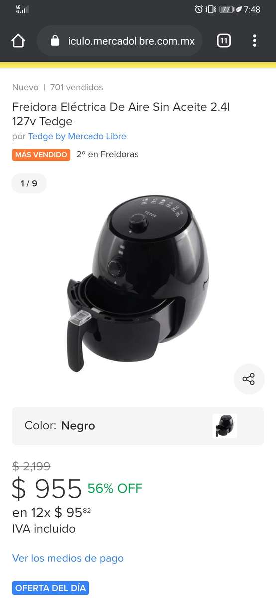 Tienda oficial de Tedge en Mercado Libre: Freidora eléctrica Tedge 2.4l -  promodescuentos.com