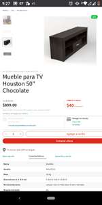 Elektra: Mueble para tv 50" Houston chocolate