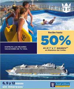 Promociones en Royal Caribbean y Celebrity Cruises (crucero al caribe por $349)