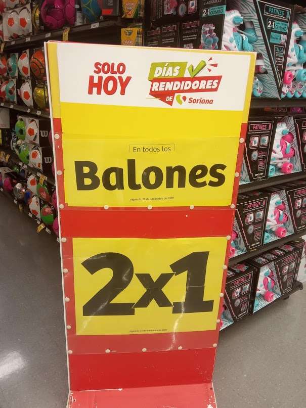 Balones en Soriana 2x1 