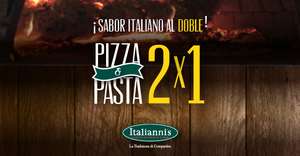 Italiannis: 2x1 en Pastas y Pizzas SELECCIONADAS