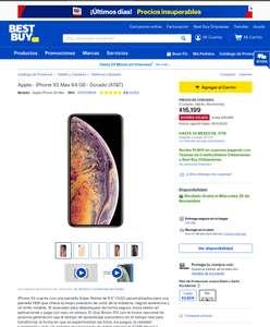 Best Buy: iPhone XS Max 64 GB (Best Buy) 12 MSI PAYPAL y HSBC
