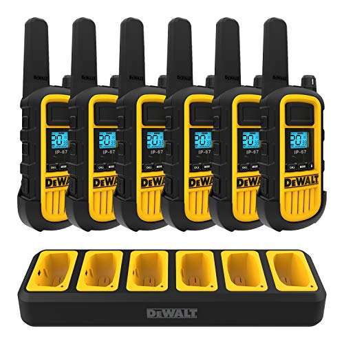 Amazon: Dewalt paquete de 6 walkie talkies con cargador