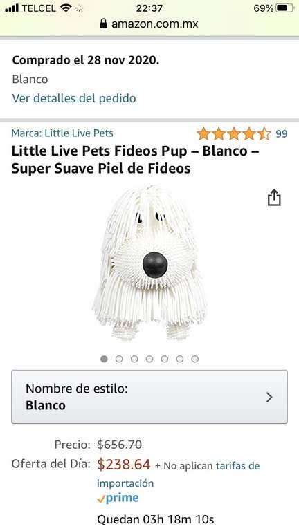 Amazon: Perrito de fideo Little Live Pets Fideos Pup