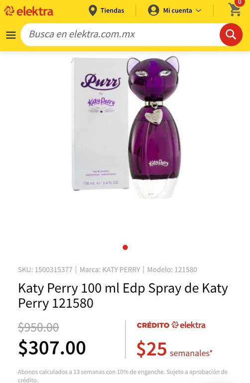 Elektra: Katy Perry 100 ml Edp Spray de Katy Perry