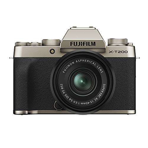 Amazon: Fujifilm Cámara X-T200 Dorada Xc15-45 mm, Dorado