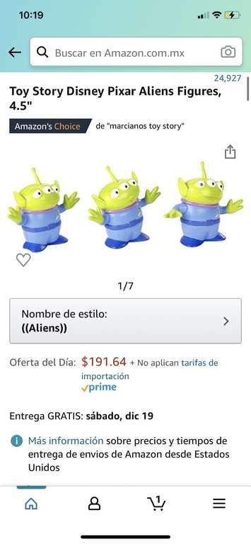 Amazon: Marcianitos de Toy Story de 4.5”