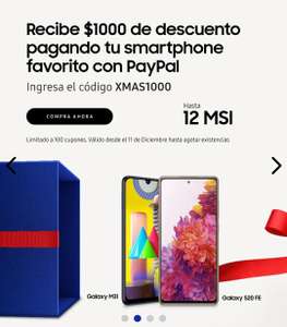 Samsung Store: RECIBE $1000 DE DESCUENTO PAGANDO TU SMARTPHONE CON PAYPAL