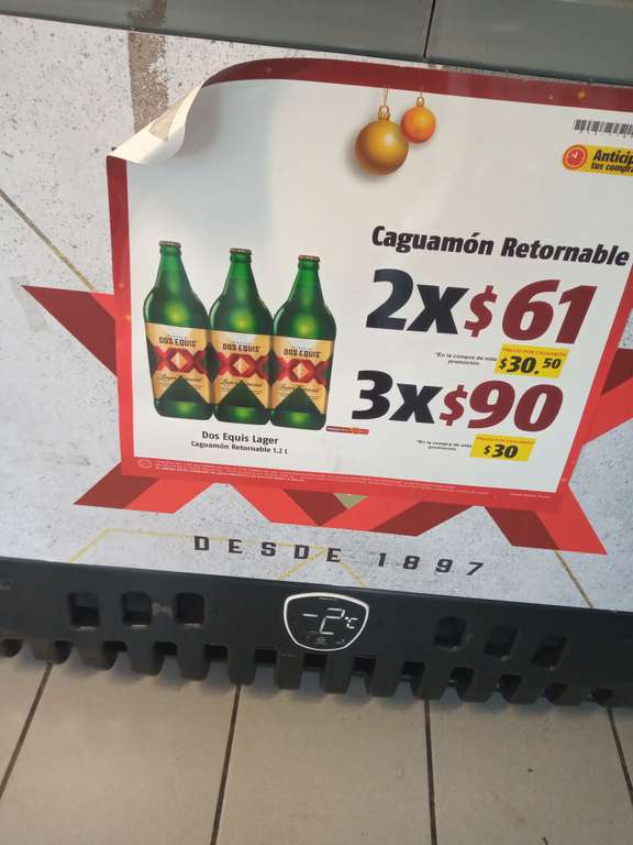 Oxxo: 3X$90 en Caguamones Dos Equis Lager 1.2