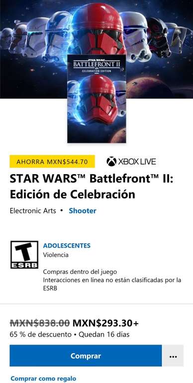Xbox: STAR WARS Battlefront II: Edición de Celebración