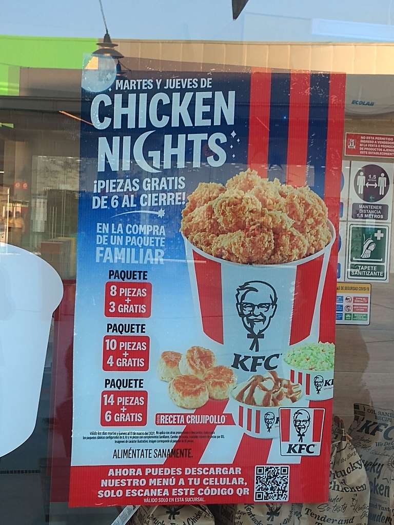 KFC: regresa Martes y Jueves de Chicken Nights