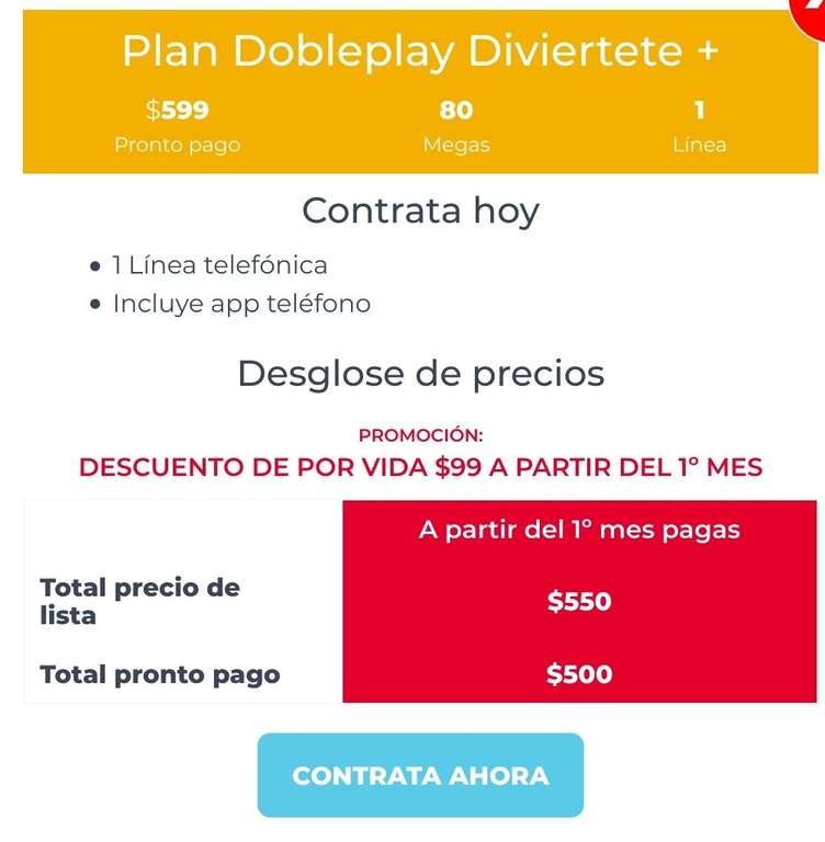 TotalPlay: Paquetes doble Play de 80 y 100 megas desde 500 pesos con opción de Amazon Prime mensual