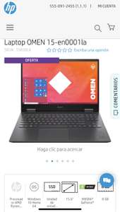 HP Online Laptop OMEN 15-en0001la