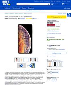 Best Buy: Apple - iPhone XS Max 64 GB - Dorado (AT&T)
