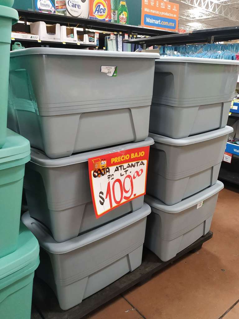 Walmart: Caja contenedora de 72 Litros