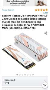 Amazon: Sabrent Rocket 1 TB Q4 NVMe PCIe 4.0 M.2