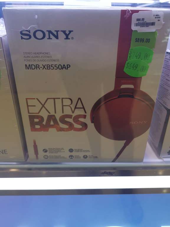 Suburbia Tienda física y en línea : Audífonos Sony Extra Bass en liquidación de $899 a $649