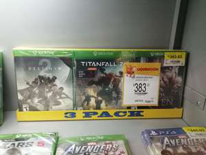 Walmart Torreón: paquete de 3 juegos Xbox One