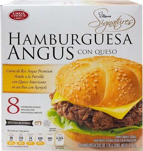 Costco Guadalajara: Hamburguesa angus con queso 8 pzas