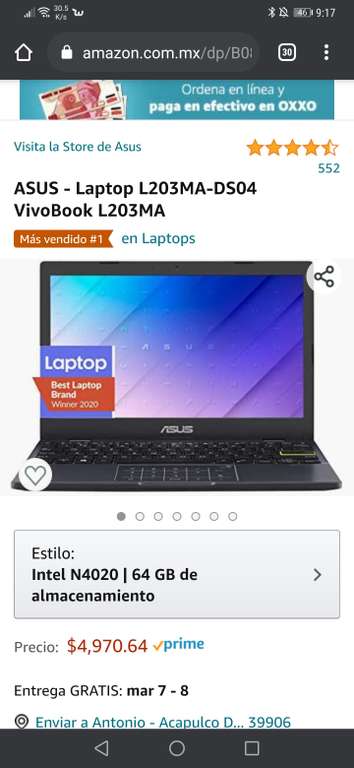 Amazon: Laptop ASUS VivoBook Nuevamente disponible (la pasada fue expirada )