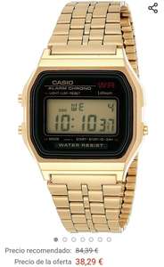 Amazon: Reloj Casio A159WGEA-1EF (El de correa completamente dorada)