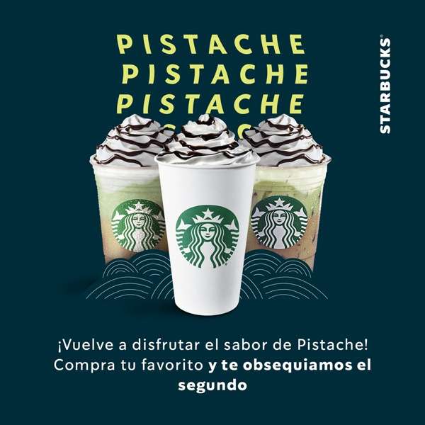 Starbucks: 2x1 en bebidas de Pistache mocha