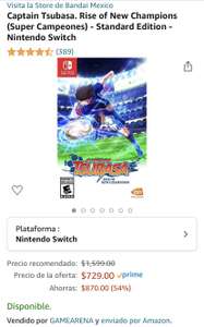 Captain Tsubasa Nintendo Switch enviado por Amazon México