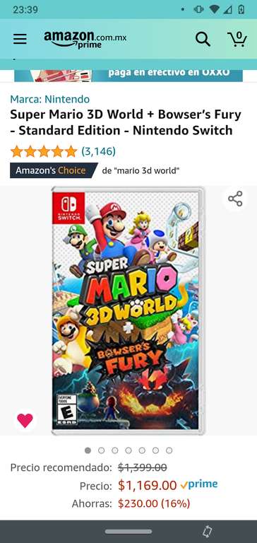 Amazon: Super Mario 3D World + Bowser’s Fury - Standard Edition - Nintendo Switch