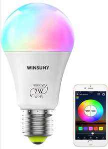 Amazon: Foco LED WiFi RGBW Winsuny