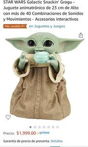 Preventa Amazon Star Wars Grogu Baby Yoda Snackin animatronico