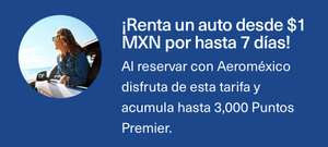 Aeromexico, Renta de auto por 20 centavos al día al volar con ellos