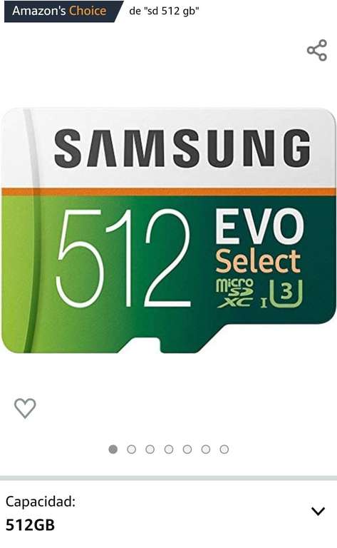 Amazon: SAMSUNG EVO Select microsd 512gb