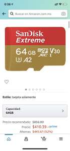 Amazon: Micro sd Sandisk U3 64GB