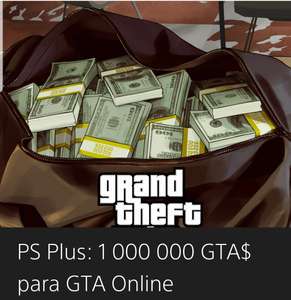 PlayStation Store: 1;000,000 GTA$ para GTA Online (gratis con PS Plus)