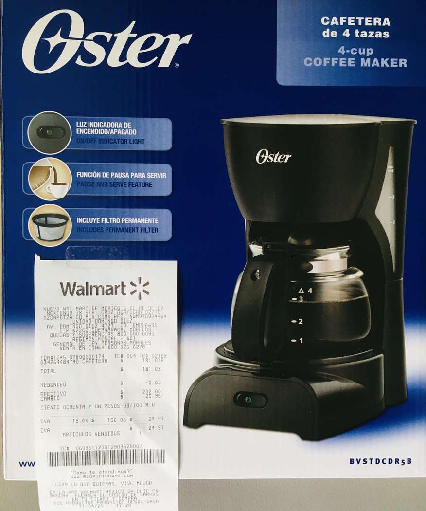 Walmart: Cafetera Oster 4 tazas - promodescuentos.com