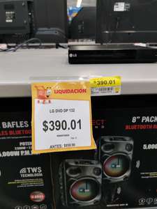 Walmart Miramontes, Reproductor de DVD DP-132 LG en 390.01