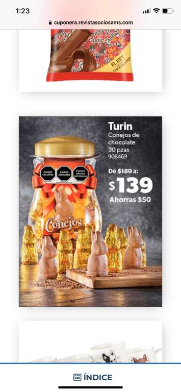 Sam’s Club: Chocolates Conejo Turín de 30 piezas ($4.63 c/u)