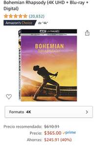 Amazon Bohemian Rhapsody Blu-ray 4K