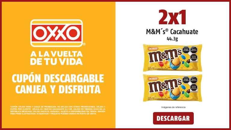 Oxxo: 2x1 M&M cacahuate