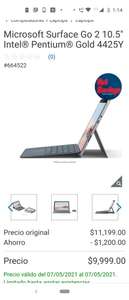 Costco: Microsoft Surface Go 2 10.5" Intel® Pentium® Gold 4425Y con TDC Costco Citibanamex