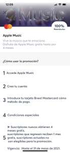 Bnext: 4 meses gratis de Apple music al recibir 100% de reembolso a cuentas nuevas y un mes de reembolso a cuentas que regresan