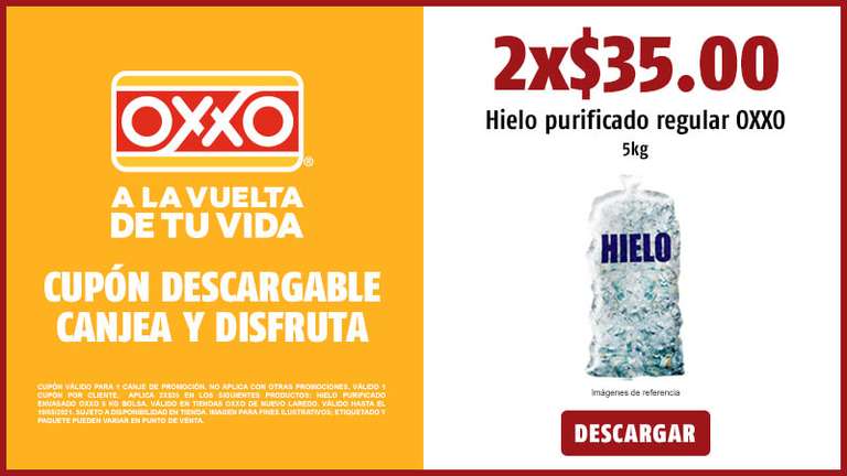 Oxxo 2x35 en Hielo Purificado 5 Kg bolsa (Solo Nuevo Laredo)