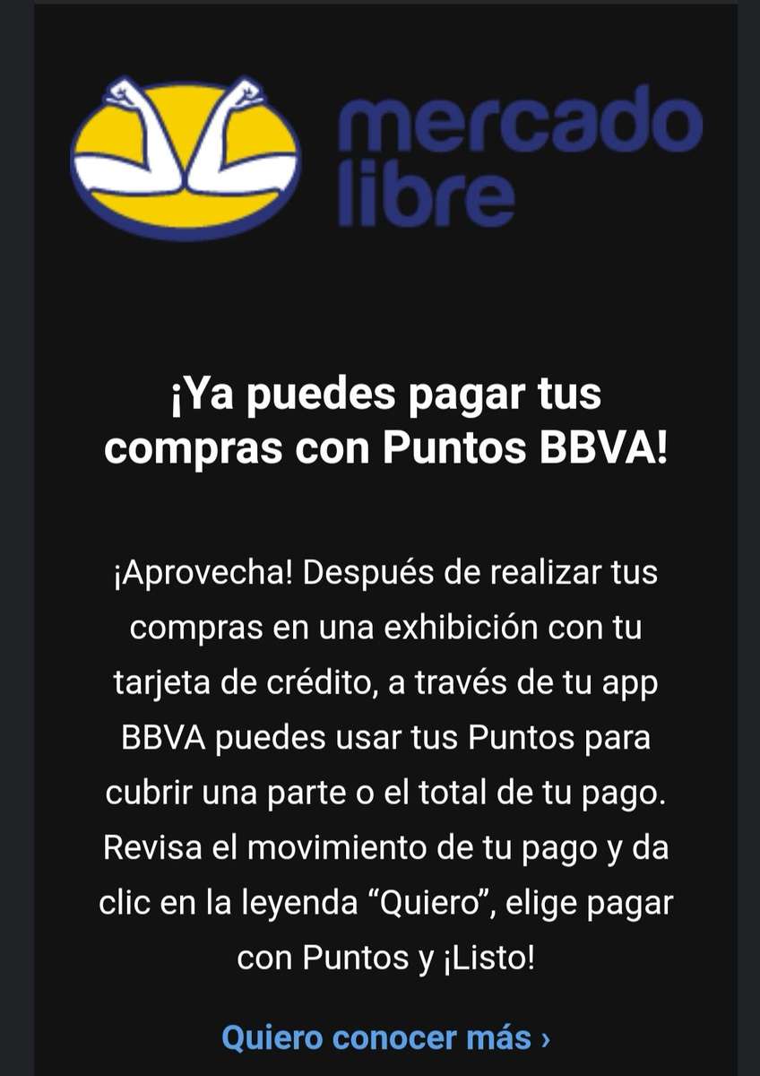 Mercado Libre: ¡Ya puedes pagar tus compras con Puntos BBVA! -  