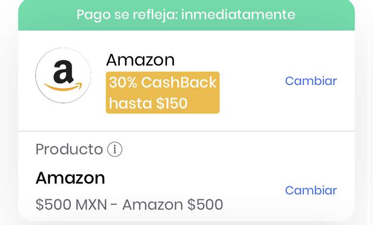 Hola Cash: 30% Cashback Amazon hasta $150