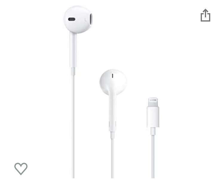 Amazon: Apple EarPods con conector lightling